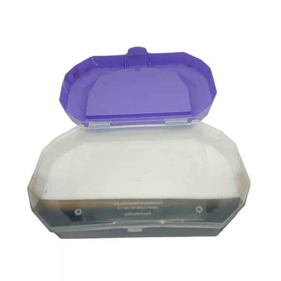 Sterilite Small Pencil Box Plastic, Clear/Purple Fair Condition - Picture 7 of 7